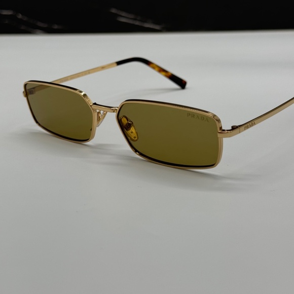 NEW PR A60S 5AK70G PRADA GOLD GREEN SQUARE SPR A60 5AK70G WOMEN SUNGLASSES main image 5